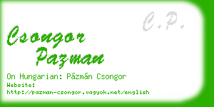 csongor pazman business card